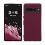 kwmobile Case Compatible with Google Pixel 7 Pro Case - Soft Slim Protective TPU Silicone Cover - Bordeaux Violet