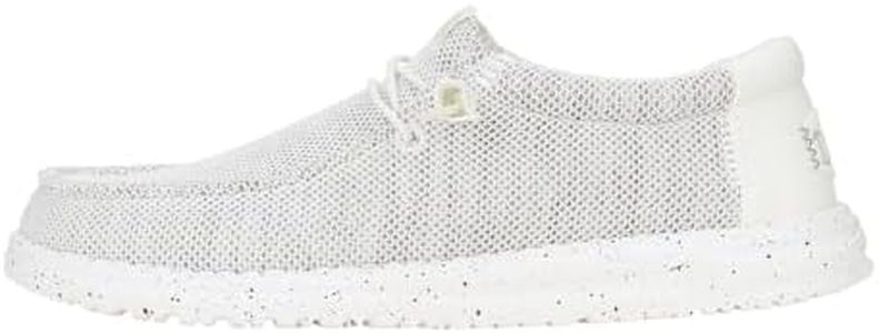 HEYDUDE Men's Wally Stretch Sox Wide, Storm White Size 8 | Men’s Shoes, Slip-on Loafers, Comfortable & Light-Weight