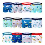 JackLoveBriefs Boys Cool Cotton Boxer Brief Underwear (Pack of 12) Multicolor，Size:L