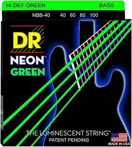 DR Strings NGB-40 Coated Nickel Bass Guitar Strings, Light