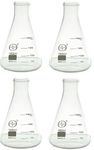 ISKO® Borosilicate Laboratory Flask Set of 4 (150ML, Conical Flask)