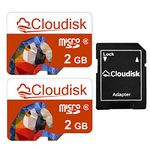 Cloudisk Pack of 2 Parrot-Prime Micro SD Card 2GB Flash Memory Card C6 with SD Adapter (2GB)