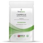 BodyGenix Caprylic Acid Capsules - 600mg Candida Cleanse Digestive Health Heart Skin Brain Immune System Support - 60 Caps Vegan Food Supplement 2 Month Supply