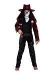 Smiffys Deluxe Dark Spirit Western Cowgirl Costume Jacket, Chaps, Holster, Hat & Mask, Halloween Child Fancy Dress, Western Dress Up Costumes