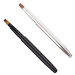 2 Pcs Retractable Lip Brushes Lip Liner Brushes Travel Retractable Lip Brushes for Women Girls Travel and Daily Use Random Color