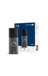 Ring Battery Doorbell Pro (newest model), Retinal 4K with wide-angle video, up to 10x Enhanced Zoom, Night Vision, and Quick Release Ultra Battery Pack, Deep Silver