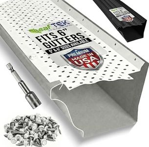 LeafTek Gutter Guards for Leaves 6" x 200' White – Heavy-Duty Premium Aluminum Gutter Cover System with Vented Raised Ridge – DIY-Friendly Leaf Guard – USA Made – Lifetime Protection