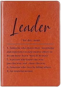 WHLBHG Leader Gift Leader Definition Gift Leader Appreciation Leather Journal Notebook Mentor Gift Leadership Writing Diary Notebook (Leader Definition)