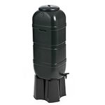 British Made 100L Litre Slimline Garden 3 Piece Water Butt Rain Tank Kit With Stand & Filler Strong Plastic