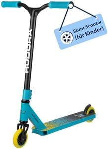 HUDORA Stuntscooter Kids - 360° Lenkung - Tretroller - ABEC 9 Kugellager - Robuster Funscooter, Kickscooter, Stunt Scooter, Trick Roller, Cityroller - ca - 6-10 Jahre - 14058 - Blau