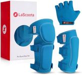 LaScoota Kids Knee Pads and Elbow Pads Set | Protective Gloves, Elbow and Knee Pads For Kids | Skateboard Protective Gear, Rollerblade Pads, Roller Skate Pads, Beginners Scooter and Skateboarding Pads