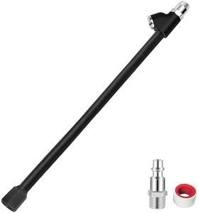 GODESON Air Chuck,12" Extended Reach Air Chucks for Tires，Heavy Duty Dual Head Air Chuck for Semi Tire Inflation,1/4" FNPT Straight Air Chuck for Truck RV Semi Dually Tires