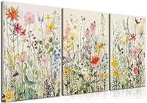 SVRXART Colorful Wildflower Canvas 