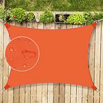 Mokani Sun Shade Sail, 3x4m Rectangle Sunscreen Awning Canopy, Waterproof Shade Sail, 95% UV Block with Free Rope, for Outdoors, Garden, Patio, Yard, Party(Orange)