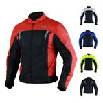 WD Motorsports Vegas 1.0 Textile Motorcycle Jacket – Men’s Biker Protective Jacket with CE Level II Armors & AirVent Zipper