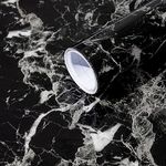 Arthome Black Silver Marble Contact Paper,40cmx310cm Self Adhesive Wallpaper,Peel and Stick Paper Removable Decorative Film for Desk,Kitchen,Countertop,Cabinet,Shelf Liner,Waterproof Vinyl Sticker