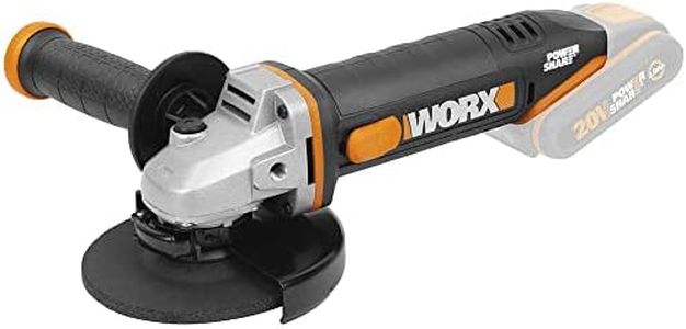 Amoladora 125mm WX803.9 | 20V Máx. | WORX | PowerShare | No incluye batería ni cargador | Bloqueo del husillo | Carcasa de engranaje metálica | Interruptor lateral
