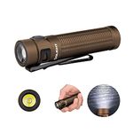 OLIGHT Baton3 Pro 1500 Lumens EDC Rechargeable LED Torch,High Lumens Pocket Flashlight for Outdoors,Indoors and Emergency (Cool White (5700K~6700K), Desert Tan)