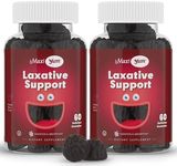 Maxi Health Natural Laxative Gummies for Adults and Kids – Non-GMO and Vegan Senna Stool Softener Gummies – Berry Flavor Chewable Laxatives for Constipation Support (60 Count, Pack of 2)