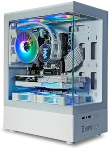 ViprTech Stryker 3.0 Liquid-Cooled PC - AMD Ryzen 7 (4.1GHz Turbo), RTX 3060 12GB, 32GB DDR4 3200, 1TB NVMe SSD, 700W PSU, WiFi BT, Win 11 Pro, RGB, Gaming Desktop Computer Prebuilt, White