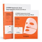 COSRX 5 PDRN Hyalruronic Acid Vital Hydrating Hydrogel Mask 3EA for Face with 5 PDRN & 8 Hyalruronic Acid, Overnight Hydrogel Mask for Glass Skin, Korean Skincare