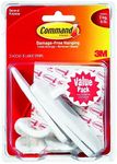 Command 17003ES 3M Large Plastic Utility Hook with 2 Strips- Pack of 3 (White, 17003-VP-3PK)