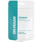 DR.VEGAN Choline, 600mg | 60 x 300mg Vegan-Friendly Capsules | One Month Supply | Two-A-Day - 30 Day Supply