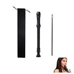 8-Hole Soprano Recorder for Kids and Beginners, German Fingering System, 3-Piece Detachable ABS Instrument, Cleaner Rod, Carrying Bag, Fingering Chart