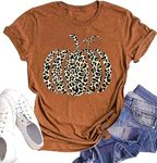 Woffccrd Womens Funny Leopard Pumpk