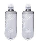 2PCS TPU Collapsible 170ML Nutrition Energy Gel Soft Flask Water Bottle Reservoir for Marathon Hydration Pack (Grey, 170ml)