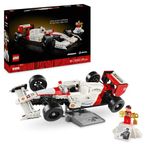 LEGO Icons McLaren MP4/4 & Ayrton Senna Vehicle Set, F1 Race Car Model kit for Adults to Build with Race Driver Minifigure, Home or Office Desk Décor, Formula One Birthday Gifts for Men & Women 10330