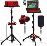 Projector Tripod Stand, Height Adjustable 26" to 59" & Floor Projector Stand, Portable Laptop Stand, Camera & Light & Ball Head Stand – Well-Made, Easy-to-Adjust, DJ Rack & Music or Movie stand