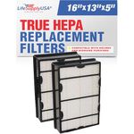 LifeSupplyUSA 2 Pack Compatible with Holmes, HEPA Air Filter, Compare to Filter Part HRC1, Holmes Part # HAPF600, HAPF600D, HAPF600D-U2