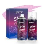 2pcs Glitter Spray, Body Glitter Spray for Hair Face Skin, Glitter Spray for Clothes, Quicking Drying and Long Lasting Shiny Glitter Hairspray, Body Shiny Spray for Stage, Festival Rave and Makeup Glitter Prom 2.11 Fl Oz