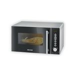 SEVERIN Microwave Oven 20 L, 1350 W, Microwave with Grill Function and Rotating Heat, Microwave with 10 Power Levels, Timer 95 min, Turntable, Black/Stainless Steel, MW 7773