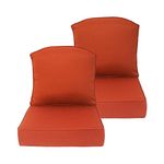 SunshineOutdoor Quarry Red Seat Cushion Set 24x24x5.5 Inch:Waterproof & Fade Resistant Patio Furniture Cushions with Removable Cover Deep Seat & Back Cushion for with most patio furniture at homedepot