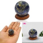 Reiki Crystal Products Sodalite Ball/Sphere for Reiki Healing, Grid and Aura Cleaning, Vastu Correction and Crystal Healing Stone Ball Size 20 mm Approx (Color : Blue)