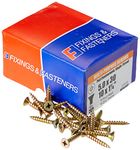 ForgeFix Multi-Purpose Single Thread Screws | 5.0 x 30mm | Zinc Yellow Passivated | Box 200