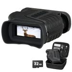 Night Vision Goggles - Nightfox Whisker, Adjustable 1-10x Optical Zoom, 275m Range, Records Video & Audio, USB-Rechargeable, 32GB Memory, Digital Infrared Binoculars for Adults