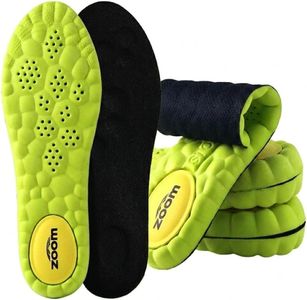 2 Pairs 4D Memory Foam steppers Insoles with Heel Shock Pad for Women Men- Comfort Massage Insoles- Arch Support Shoe Inserts for Trainers Sneakers Sports Shoes Work Boots and Walking Shoes (Black&Green, 41-42)