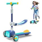 Unbreakable & Never Fall Down 2-in-1 Scooters Kids 3 Wheel Kick Scooter for Boys Girls Ages 3-14, Adjustable Height & Removable Seat, Widened Non-Slip Deck, More Safer for Beginner Toddlers