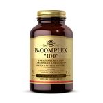 Solgar Vitamin B-Complex "100" Extra High Potency Vegetable Capsules - Pack of 100 - Supports Mental Performance and Reduces Fatigue - Vegan