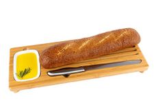 BAMBOO cutting bread board with bread crumb catcher, ceramic Dipping Dish, Olive Oil Dish, large BREAD knife to cut homemade bread, loaf cake/Full bread cutting kit/set. Housewarming gift