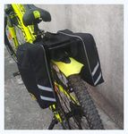 GR GOLDEN RIDERS Polyester Fabric Bicycle Rear Wheel Regular Double Sided Saddlebags (Black)