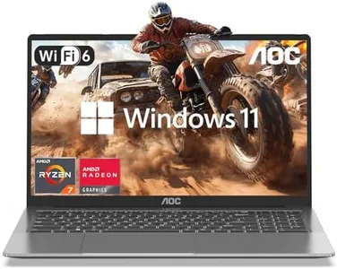 AOC Gaming Laptop, 16.1” FHD Display, AMD Ryzen 7 Octa-Core CPU, 16GB RAM 512GB SSD, Windows 11 Laptop Computer, Wi-Fi 6, Backlit Keyboard, HDMI, USB3.2, Type-C, 53Wh Battery, Metal Shell