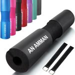 AN AMMAN Barbell Pad for Squat, Hip Thrust - Perfect for Gym Workout Smith Machine Thruster Weightlifting - Relieves Neck and Shoulder Pain - Thick Foam Cushion Deep Dark AM001PT