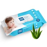 Mee Mee Caring Baby Wet Wipes with Lid (Aloe Vera, 72 Wipes)