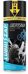 Lubrizap Bicycle Chain Lube Spray | Cycle Chain Lubricant Grease | Wear, Tear, Rust & Corrosion Resistance | Enhanced Bicycle & Bike Performance | Improves Chain Life | 225ml - FORMULATION 1X
