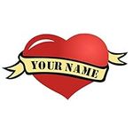 Custom Personalized Name Heart Temporary Tattoo Waterproof love Valentine's day Lover gift