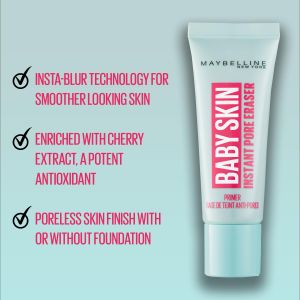 Maybelline Baby Skin Matte Primer, 22ml – Pore Minimizing Face Base